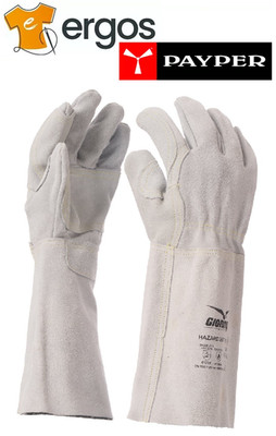PAYPER 12 Pairs HAZARD GLOVES 250T-20 Reinforced Elastic Cattle Crust Welder