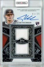 2023 Topps Sterling Adley Rutschman Game Used Memorabilia Autographs 1/25