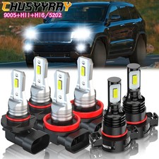 For Jeep Grand Cherokee 2011 2012 2013 Led Headlights Bulbs Fog Lights Qty 6