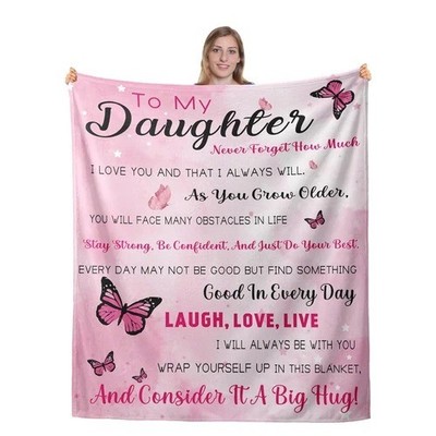 Easter Daughter Blanket 50x60 inch Mom Dad Gift Valentines Teen Basket