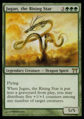 Jugan, the Rising Star - Medium Play MTG Champions of Kamigawa