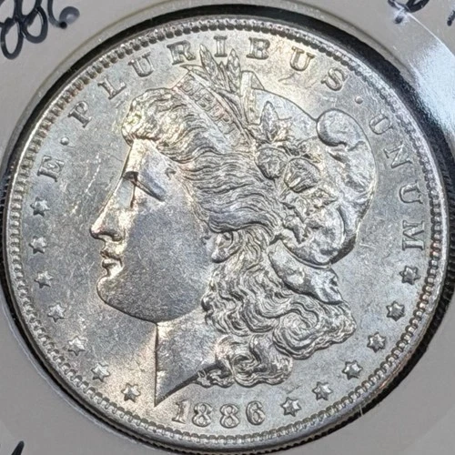 1886 Morgan Silver Dollar AU/BU Strong Detail $1 US Coin