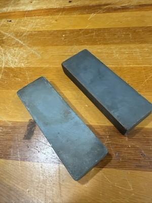 Vintage Sharpening Stones (2) 6  Long Good Condition Cpix