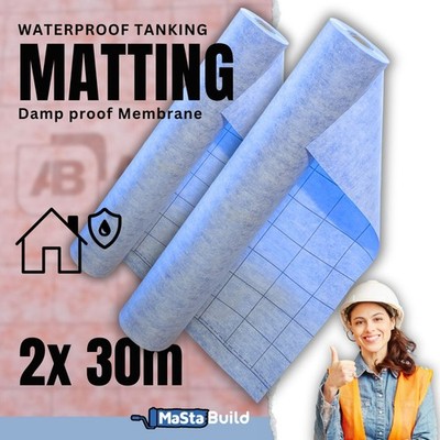 Wasserdichte Tankmatte feuchtigkeitsbeständige Membran Feuchtraumsystem AQUA BUILD Blu 60m