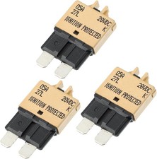 3Pcs 5A Circuit Breaker Blade Style Fuse Manual Resettable for Car Marine... 