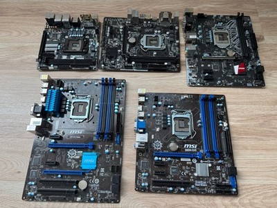 Lot 5 Untested Motherboard MSI Z97 PC Mate,B85M-E45,H110M Grenade,H81M-HDS......