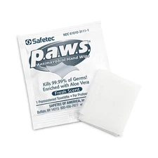 Hand Sanitizing Wipe P.A.W.S. 100 Count Ethyl Alcohol Wipe Individual Packet