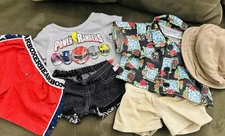 Build A Bear Boys Clothes: Two Outfits Power Ranger Shirt Shorts Boxers Hat