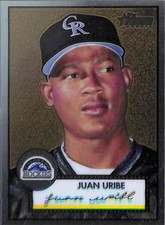 2001 Topps Heritage Chrome Juan Uribe #CP105 462/552 NM