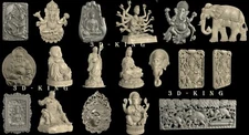 17 PCS 3D STL Model BUDDHA THEME for CNC Router 3D Printer Engraver Aspire Cut3D