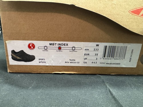 MBT Sport 3 Shoes Women's 4-4.5 Gray Rocker Bottom Walking Sneakers Comfort NIB - Picture 7 of 9
