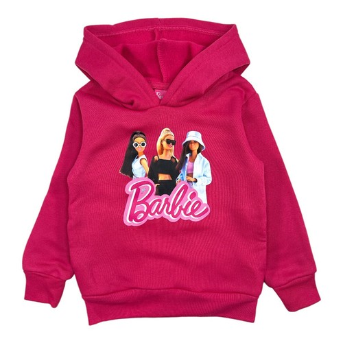 Girls Hoodie. Barbie, Lee Cooper. Fuchsia Color Hooded Sweatshirt. Gift For E - Picture 2 of 4