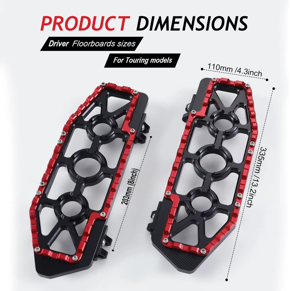 MX Floorboards Footboards For Harley Touring Electra Glide Road king 2014-2024 Foto 3 de 4