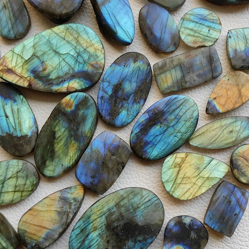 Labradorite druzy stone mix shape mix sizes mix flashy labradorite gemstone CX50 - Bild 7 von 12