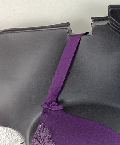 Front Close Boost Plunge Bra Nylon PURPLE LACE Cacique Lane Bryant New - Picture 5 of 12