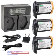 Kastar Battery LCD Dual Fast Charger for Canon LP-E4 LP-E4N & Canon EOS 1D X