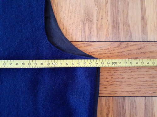 Handmade Nepal 100% Wool Waistcoat/Vest Navy/Blk Aztec Pocket/Toggles~Size L~VGC - Picture 11 of 12