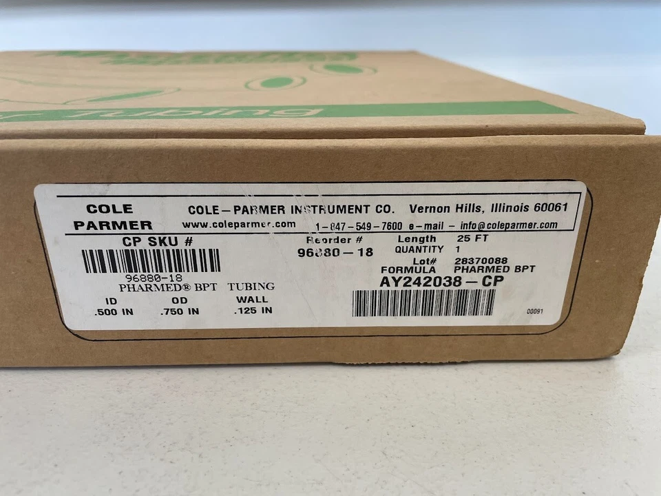 NEW Masterflex Transfer Tubing PharMed BPT, 1/2" ID x 3/4" OD 25 ft EW-96880-18. - Image 2 of 4