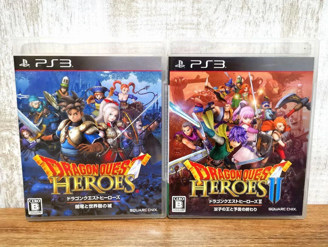 Dragon Quest Heroes I & II 1 & 2 set Sony PlayStation 3 PS3 Japan ver Tested