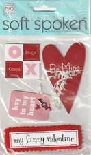 NEW! MAMBI Soft Spoken 3D Stickers VALENTINE'S DAY Theme  90531 Fast FREE Ship!