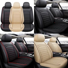 For Mercedes-Benz PU Leather Car Seat Covers 5-Seat Front Rear Full Set Cushions
