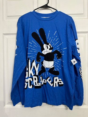 NWT Disney 100 Size M Oswald the Lucky Rabbit Sky Scrappers 2 Sided LS Shirt