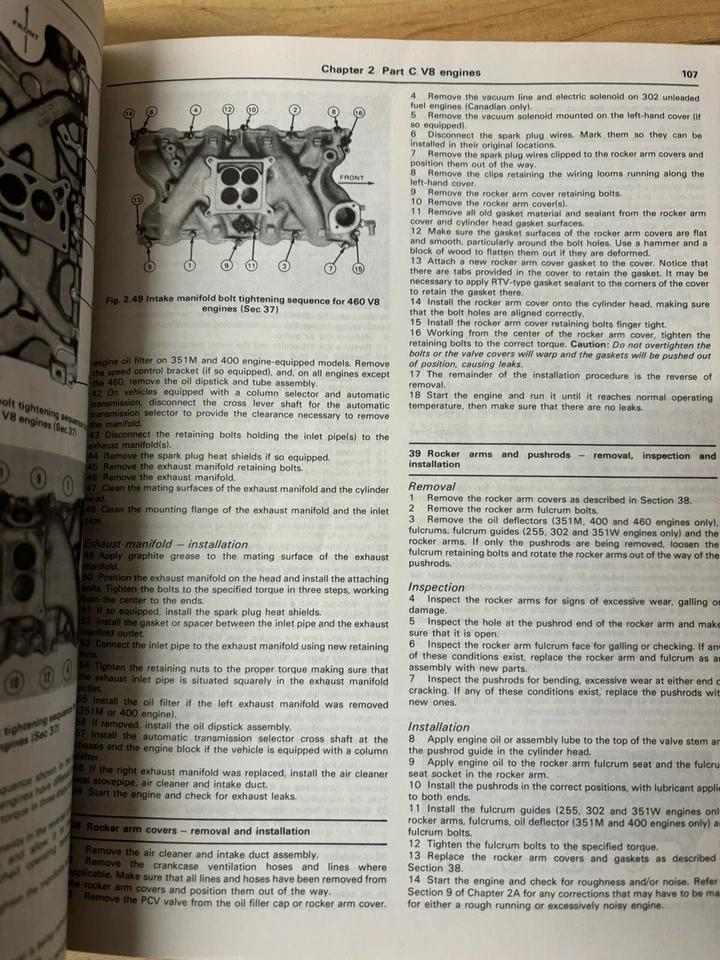 Ford Pick-Ups Bronco Truck 1980 - 1991 2WD 4WD Repair Manual Haynes poor sh51 - Image 4 of 4