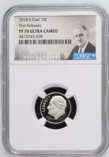 2018 S Clad Proof Roosevelt Dime NGC PF70 Ultra Cameo First Releases