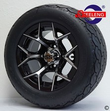 Golf Cart 12 Rally Wheelsrims And 20x10-12 Gecko Turfstreet Tires