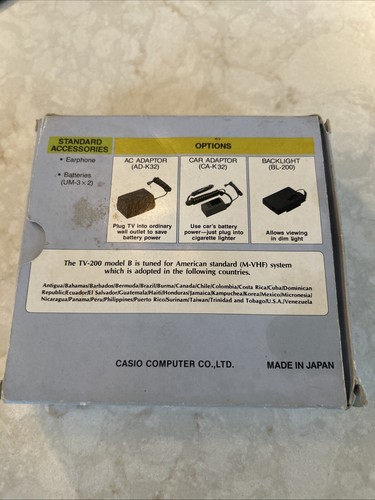 Casio Pocket Color LCD TV-200 mit Box Hörmuschel UNGETESTET VNTG GEBRAUCHT SCHNELLER VERSAND - Bild 3 von 8