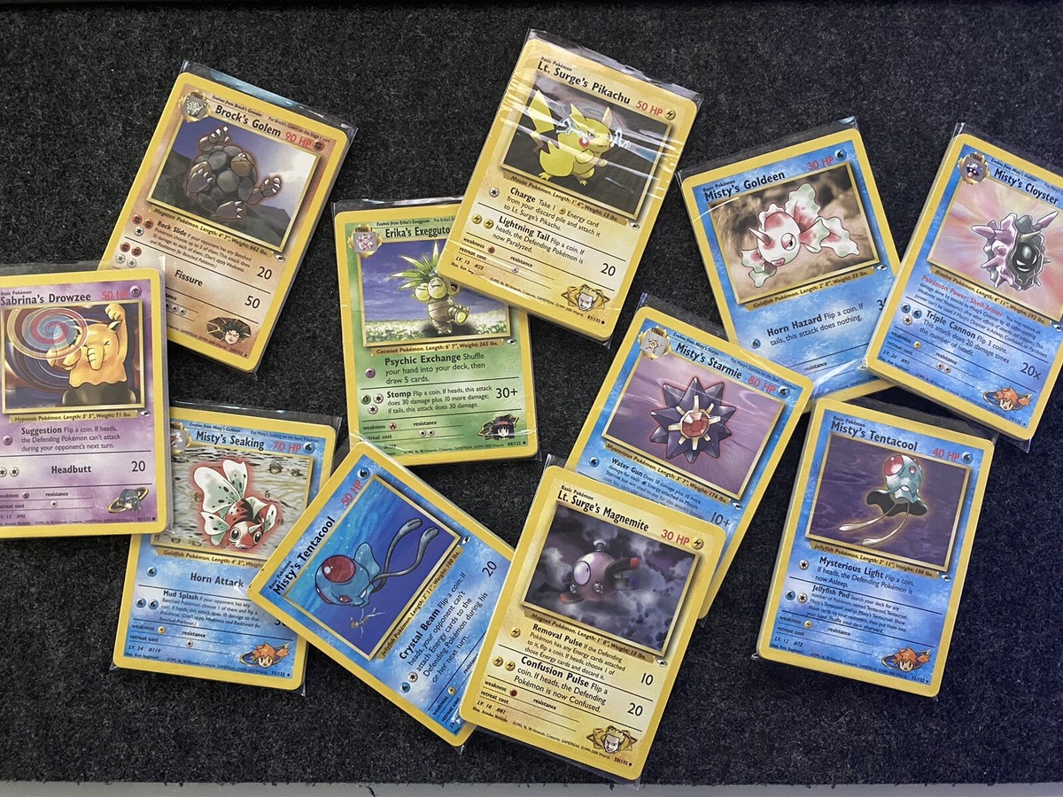 11 cards in pokemon pack Pokémon Gym Heroes Set (11 Cards Each) Price Is Per Pack (SEE DESCRIPTION)