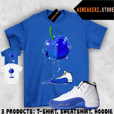 Shirt Match Jordan 12 Blueberry Sneaker Matching Dripping Blueberry Drip T-Shirt