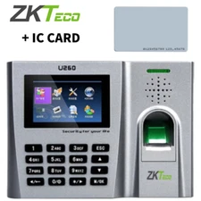 ZKTeco U260 Biometric Fingerprint Access Control Attendance Time Clock+ IC Card