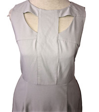 Forever 21 Contemporary Fitted Dress Medium Sleeveless Sheath Grey NWT cut outs