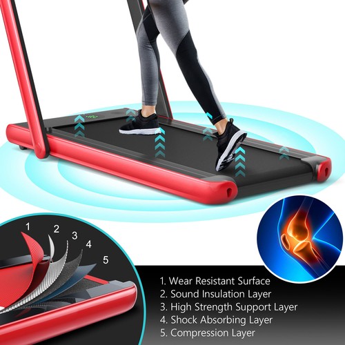 Folding Walking Pad Treadmill 2-In-1 Under Desk 2.25H Home Gym Fitness 120kg - Picture 39 of 56