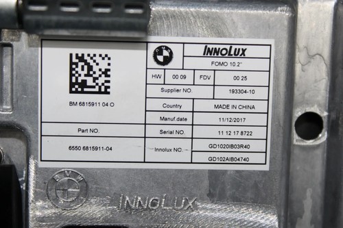 defekt Fondmonitor 10,2 Display Monitor Bildschirm 6815911 BMW X5 F15 Bj.18 - Picture 9 of 10