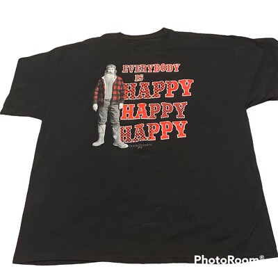 Duck Dynasty Everybody is Happy, Happy, Happy Black Large 3XL T-Shirt