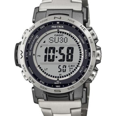CASIO PRO TREK PRW-35TLD-7JF Climber Line Analog Men's Watch Gray Silver Solar