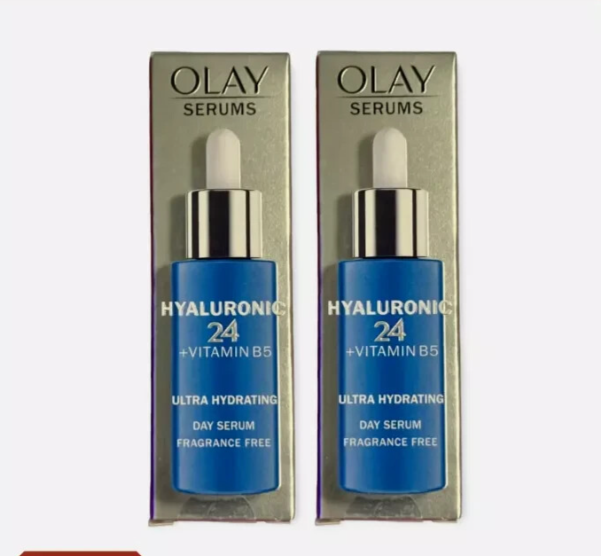 2 X Olay Hyaluronic 24 + Vitamin B5 Ultra Hydrating Day Serum 40ml