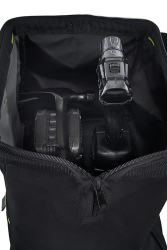 15 Inch Black Portable Tool Bag Heavy Duty Organizer for Jobsite Tools - Picture 5 of 7