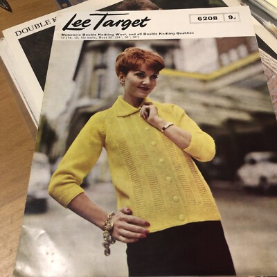 Lee Target, Vintage Knitting Pattern, 6208 Cardigan, Ladies Jacket, DK  UK - Main Image