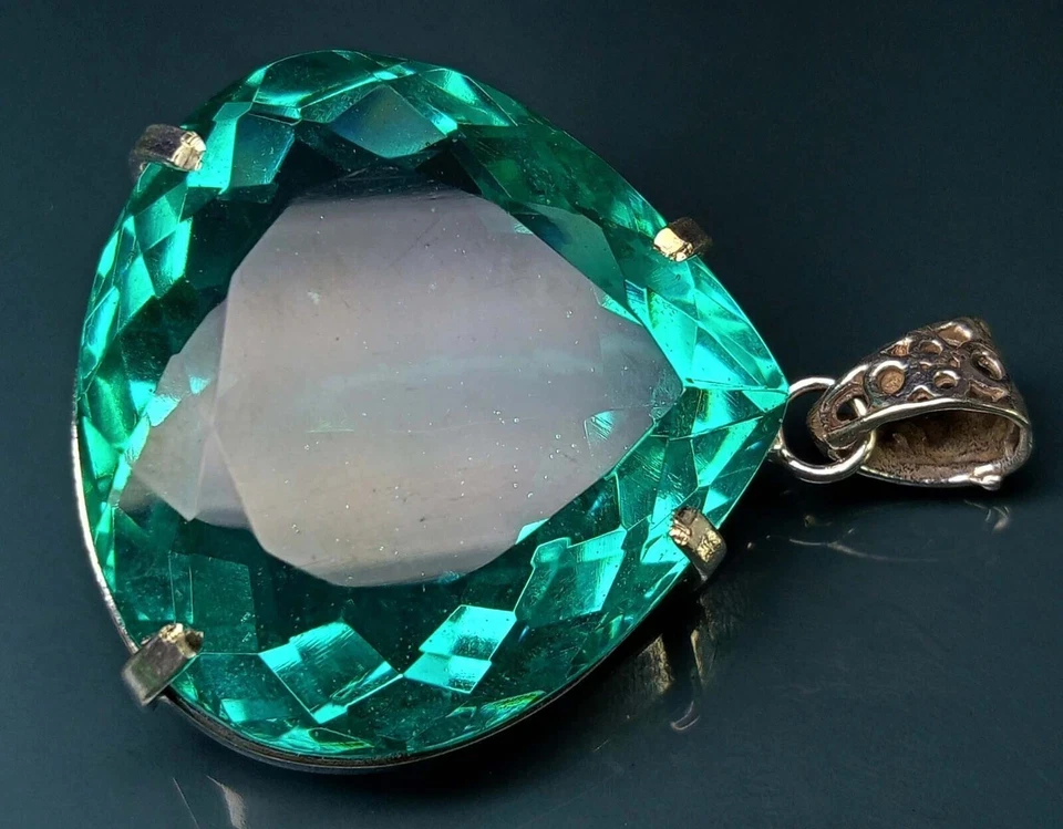 Colgante Topacio Verde Corte Pera 131-132 Ct Piedras Preciosas Naturales Certificado EGL Foto 4 de 4