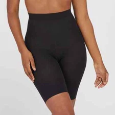 SPANX ASSETS MID THIGH SHAPER Size 4 BLACK