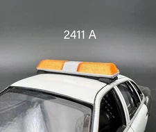 1/24 25 27 Amber Chrome Code 3 LP6000 Lightbar W Internal Lens Work Security Tow