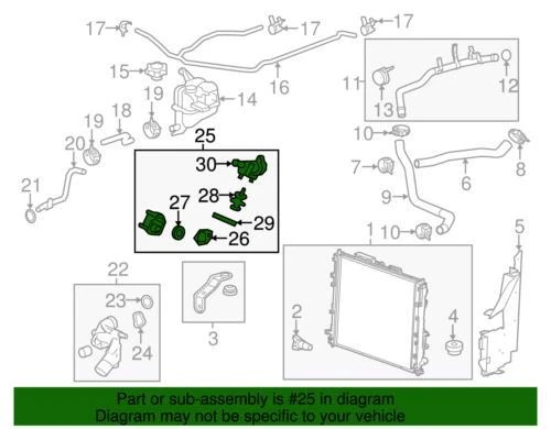 Carcaça de termostato líquido de arrefecimento do motor Cadillac CTS STS genuína GM 2008-2014 12706566 - Imagem 4 de 4