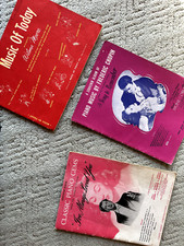 3 Vtg Piano Sheet Music Books 1940's to Early 50's "Piano Gems-F. Chopin-W.Moore