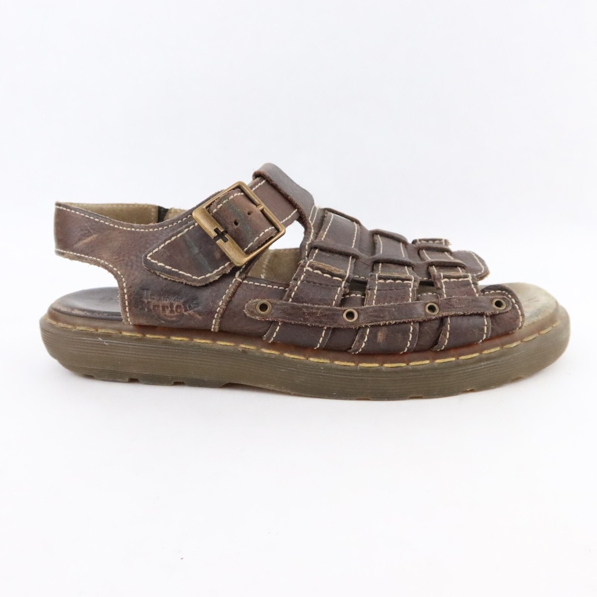 Dr Doc Martens Sandals Men\'s 11 US Y2K Brown Leather Fisherman Buckle 12614 Dr. Martens M Fisherman Sandals for Men for sale | eBay main image 3