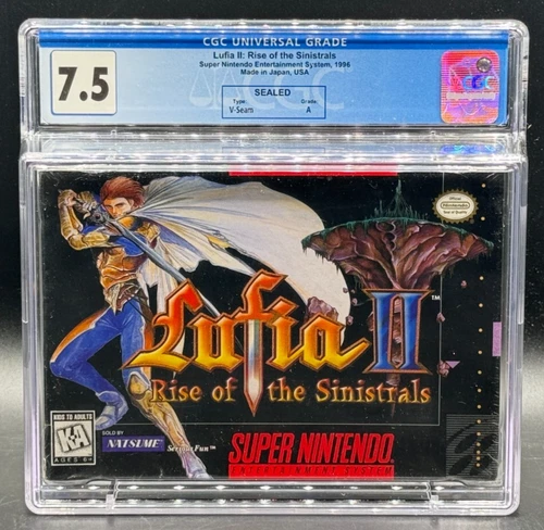 Lufia II Rise Sinistrals Super Nintendo SNES NATSUME Sealed New MIJ CGC 7.5 A