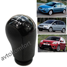 5 Gang Schaltknüppel Schaltknauf für Ford Focus Fiesta C-MAX schwarz