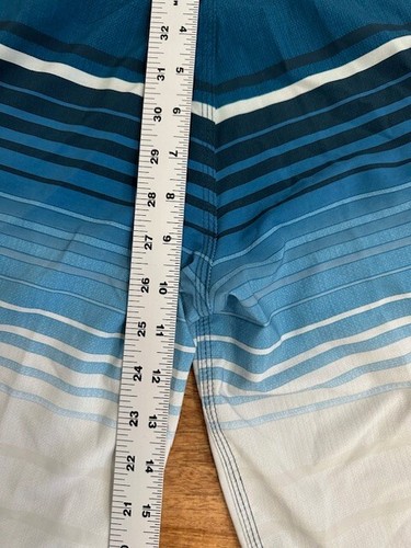 Boy Youth Billabong Recycler Pro Boardshorts Swim 26 Stripes Blue Grey Black NWT - Picture 8 of 11
